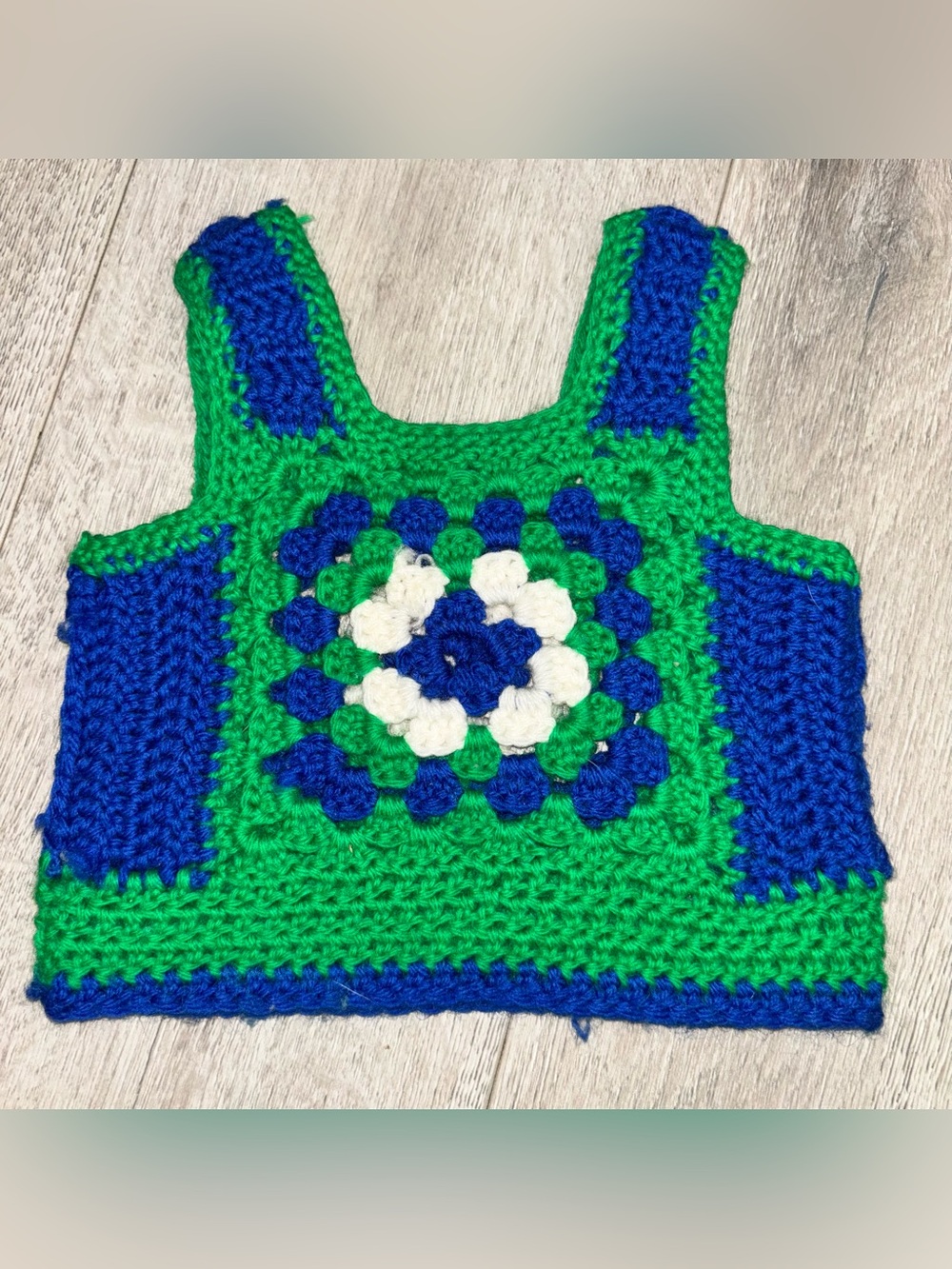 Cottagecore Granny Square Boho Crochet Top Little Girls Size 2t